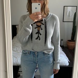 NWT Rails Lace Up Sweater